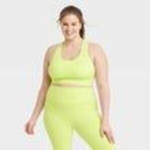 7020 Women's Seamless Medium Support Racerback Midline Sports Bra Size 4x